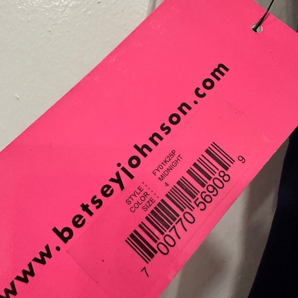 NWT Betsey Johnson Navy Front Zip Fit and Flare Dress - Picture 6 of 7